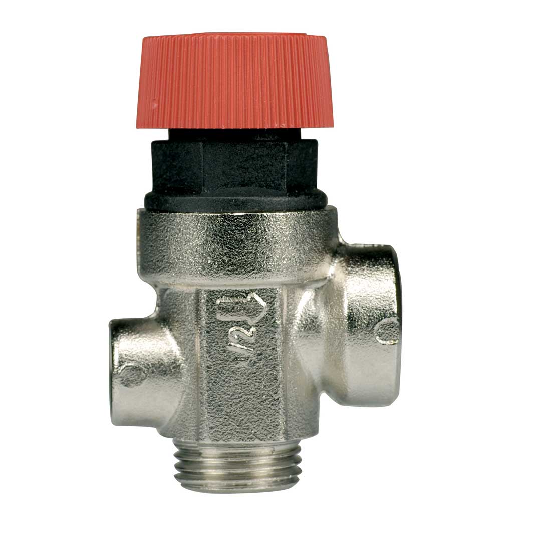 Supapă de siguranţă 6 BAR, MF, cu filet manometru - 1/2"x1/2"