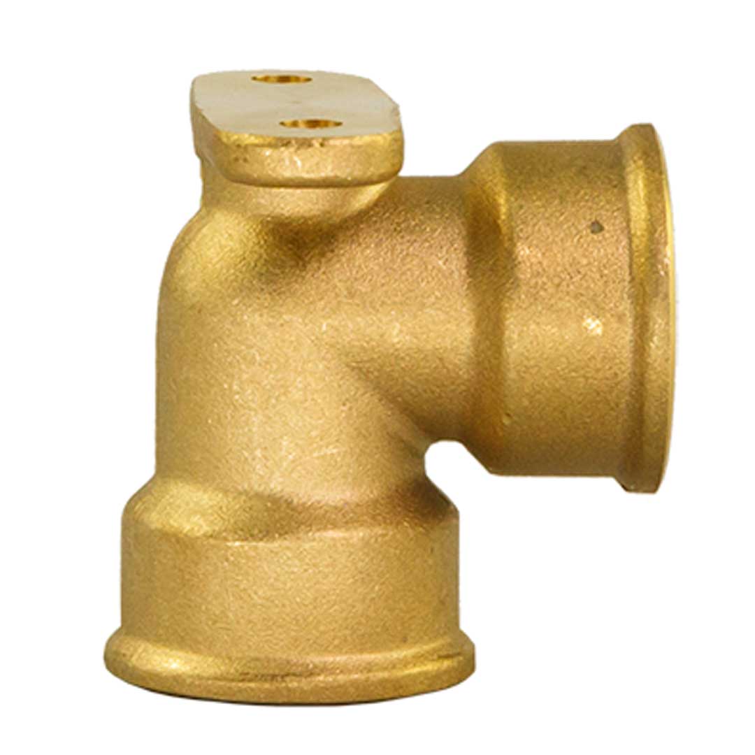 Cot din alamă cu talpă 90° FF - 3/4"