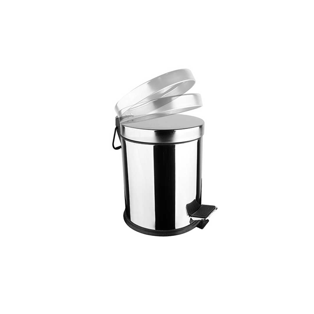 Coș de gunoi din INOX cu pedală și închidere lentă - 5 L