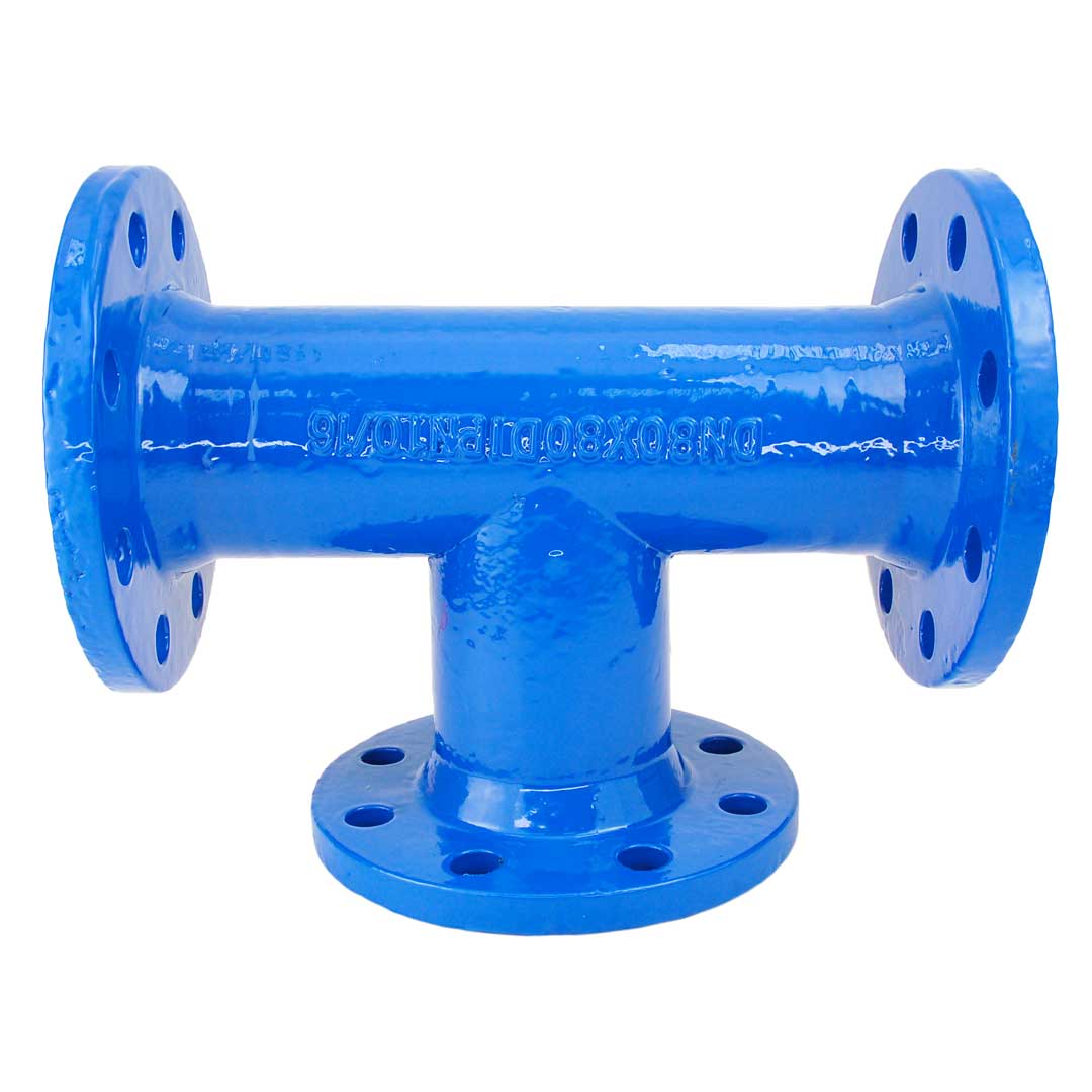 Teu fontă epoxy cu flanșe REDUS - 125x100