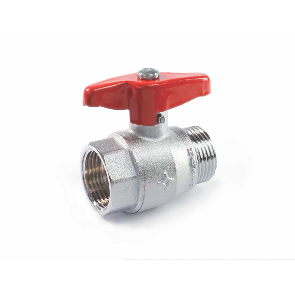 Robinet bilă pasaj total RASTELLI NOVA, MF, fluture - 1/2"