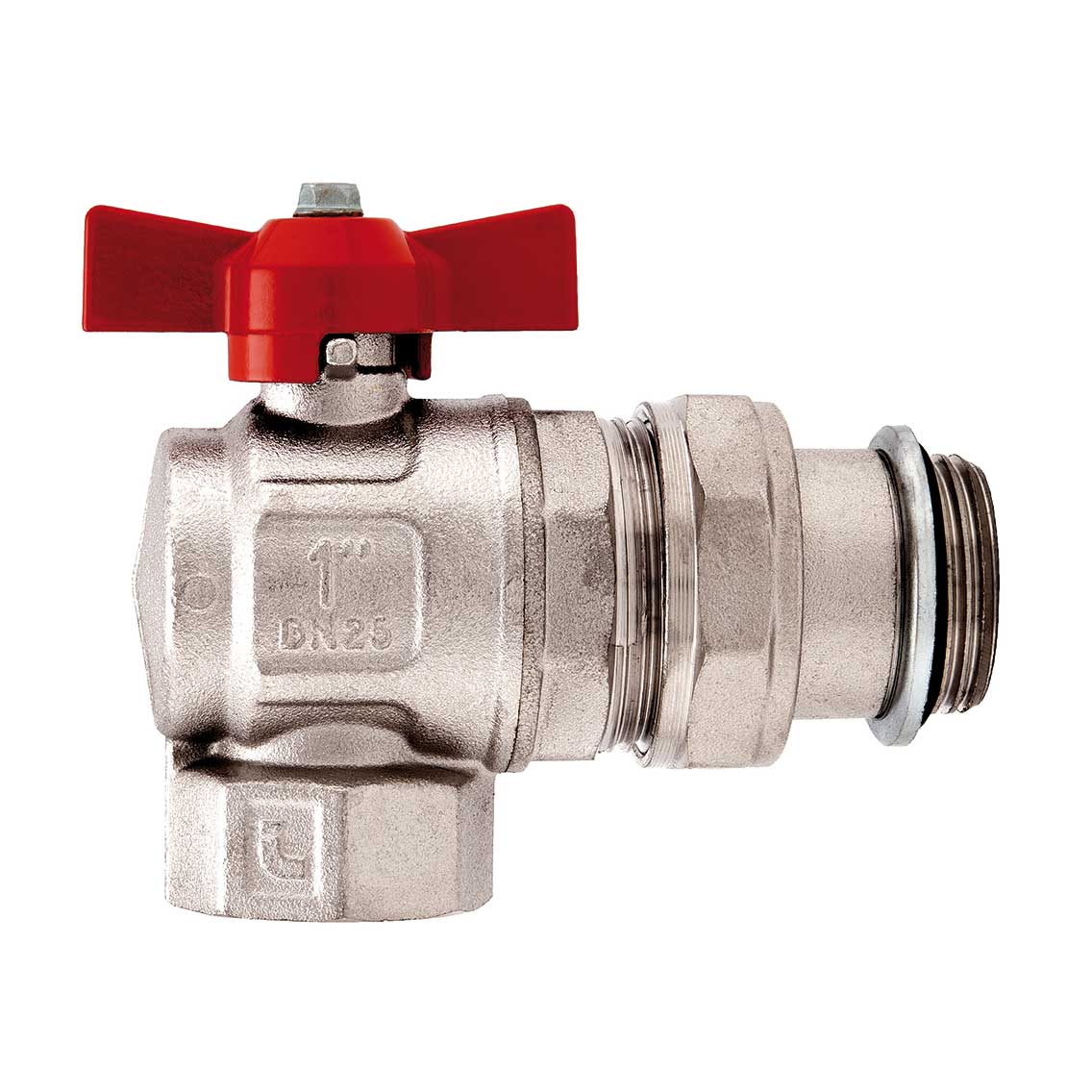 Robinet colțar cu olandez HYDRO-S, MF, fluture - 1/2"