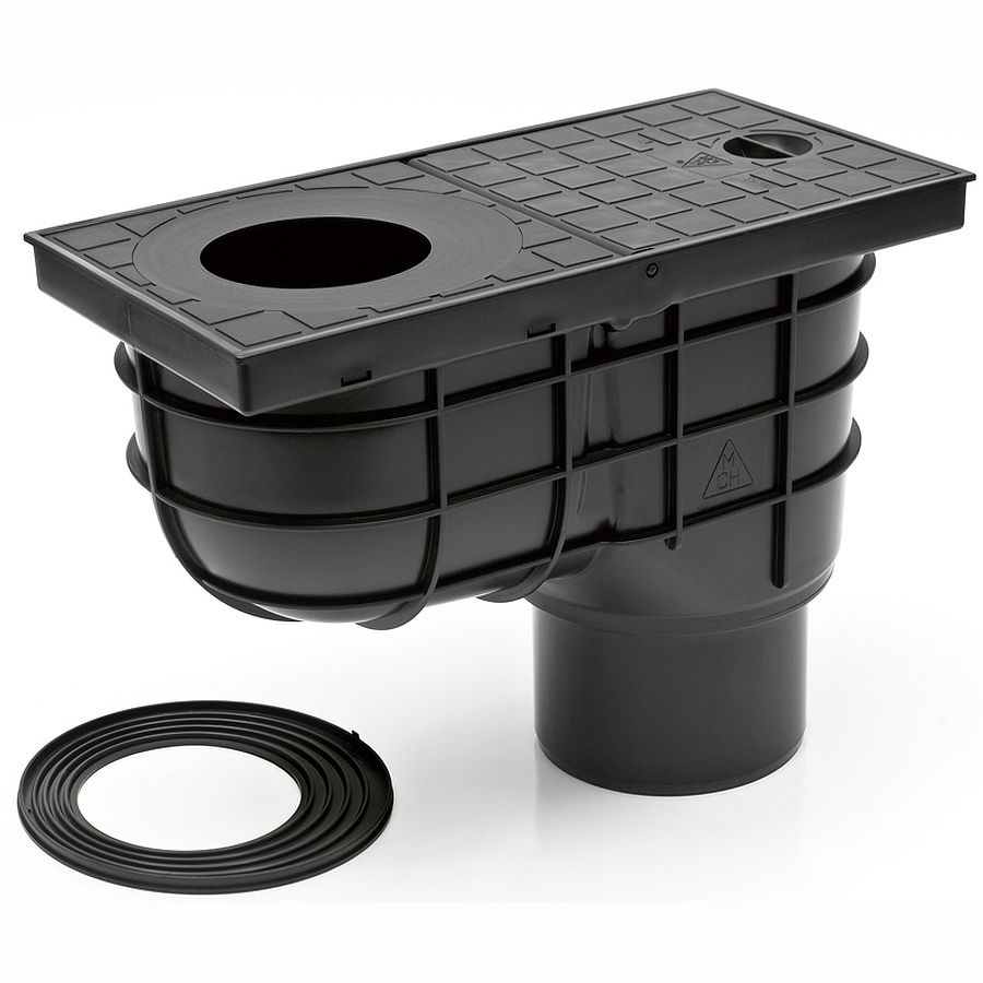 Colector pluvial cu ieșire verticală - CEHIA NEGRU - 305x155x235