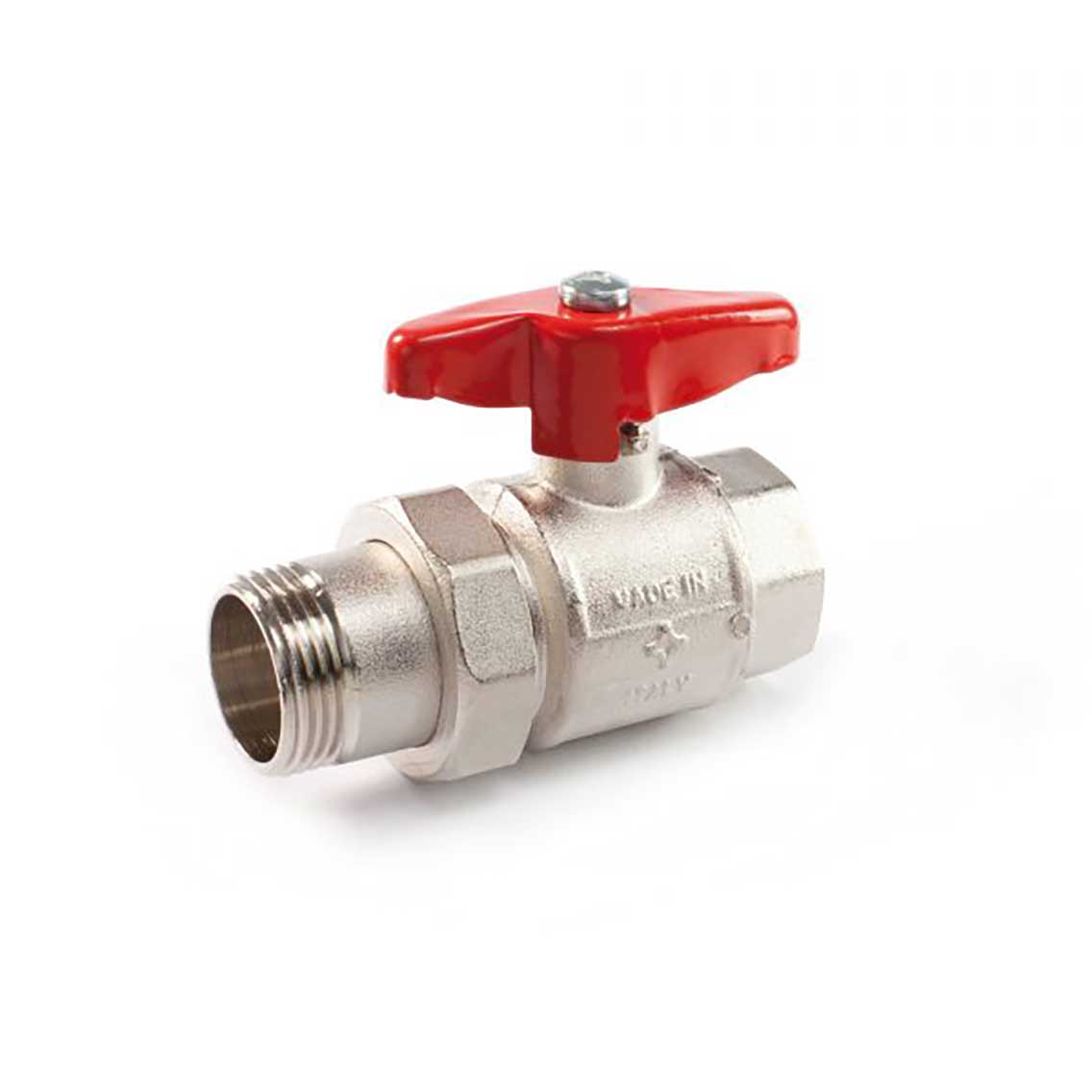 Robinet bilă cu olandez RASTELLI, MF, fluture - 1"