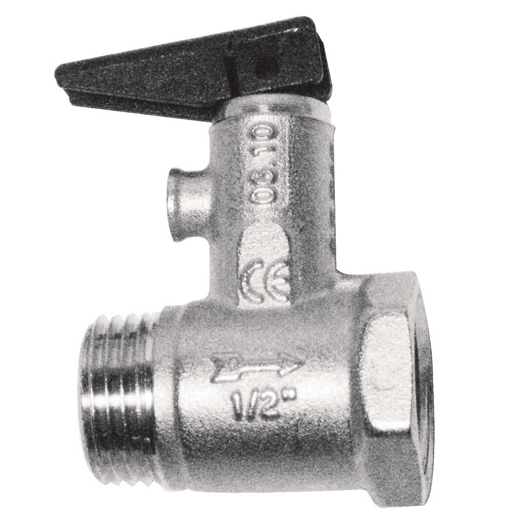 Supapă de siguranță cu mâner pentru boiler - 1/2"