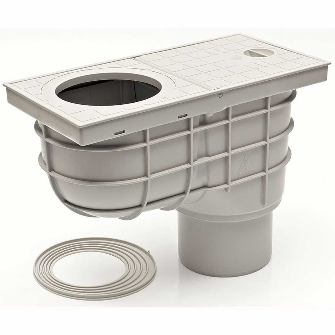 Colector pluvial cu ieșire verticală- CEHIA GRI - 305x155x235