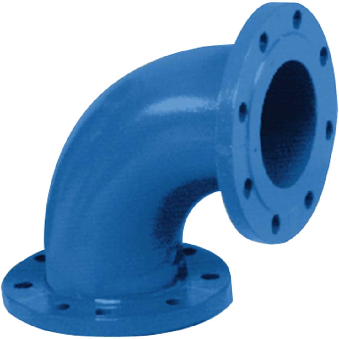 Cot egal din fontă ductilă cu flanșe - 80 mm