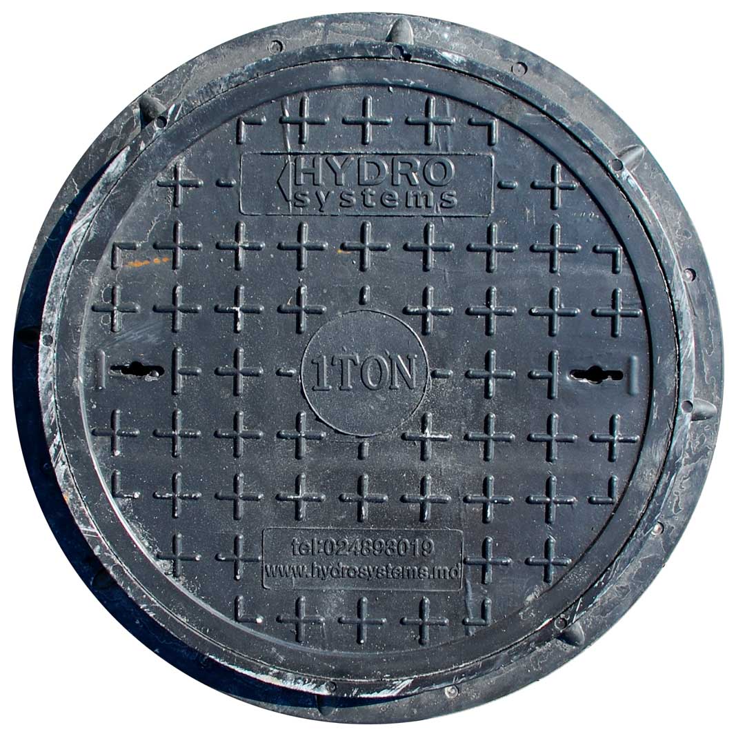 Capac canalizare plastic, DN500, 1t - GRI