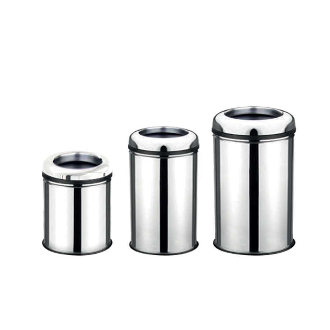 Coș de gunoi din INOX fără capac - PRACTIC INEL - 16 L