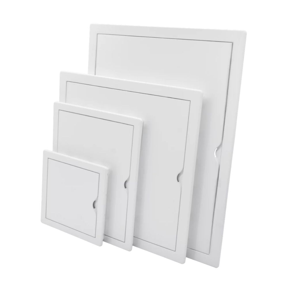 Ușă vizitare din ABS, albă - 150 x 150